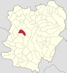 Amplasarea în cadrul județului