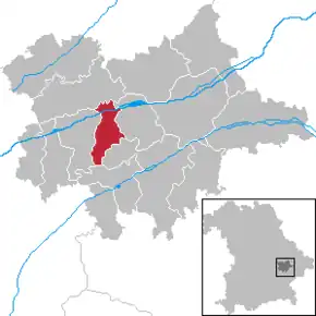 Poziția localității Gottfrieding