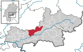 Poziția comunei Gründau pe harta districtului Main-Kinzig-Kreis