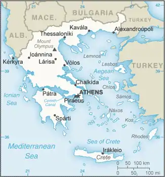 Hartă a Greciei