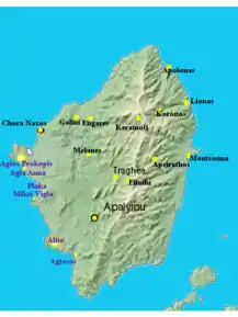 Poziția localității Naxos