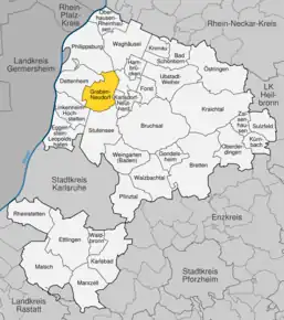 Poziția localității Graben-Neudorf