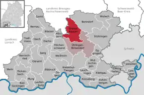 Poziția  Grafenhausen pe harta districtului Waldshut