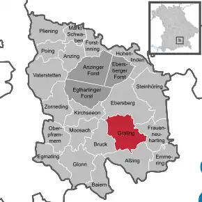 Poziția localității Grafing bei München