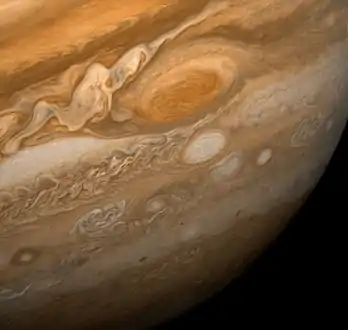 The Great Red Spot as seen from Voyager 1