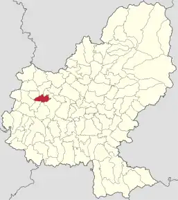 Localizare în cadrul județului