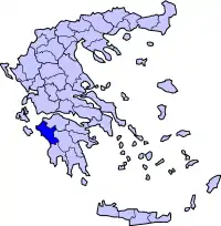 Poziția regiunii Νομός Ηλείας