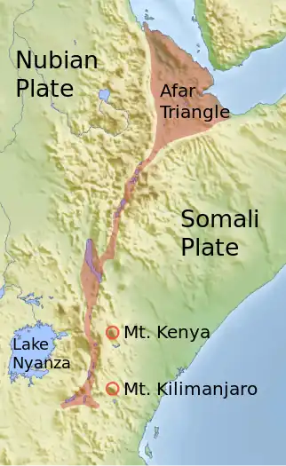 Valea Riftului de Est (riftul Gregory)