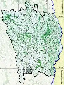 Amplasarea în cadrul județului