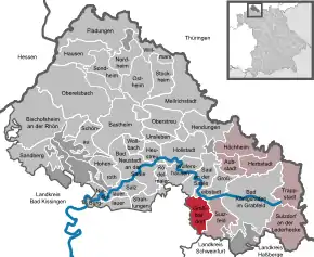 Poziția localității Großbardorf