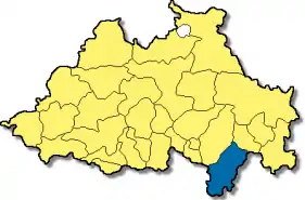 Poziția  Großmehring pe harta districtului Eichstätt