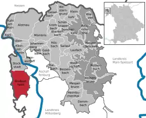 Poziția localității Großostheim