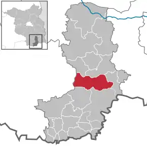 Poziția orașului Großräschen pe harta districtului Oberspreewald-Lausitz