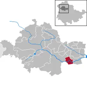 Poziția  Großvargula pe harta districtului Unstrut-Hainich-Kreis