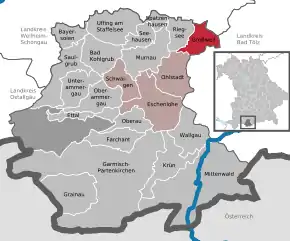 Poziția localității Großweil