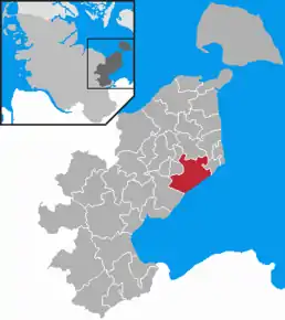 Poziția  Grömitz pe harta districtului Ostholstein