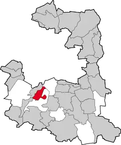 Poziția comunei Grünwald pe harta districtului München