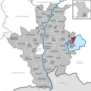 Poziția localității Gstadt a.Chiemsee