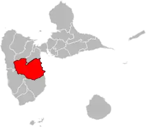 Poziția localității Cantonul Petit-Bourg