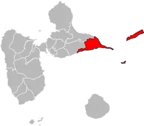 Poziția localității Cantonul Saint-François