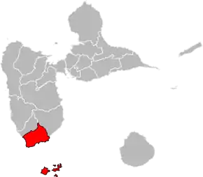 Poziția localității Cantonul Trois-Rivières