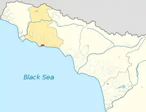 Poziția localității Gudauta