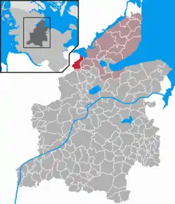 Poziția  Güby pe harta districtului Rendsburg-Eckernförde