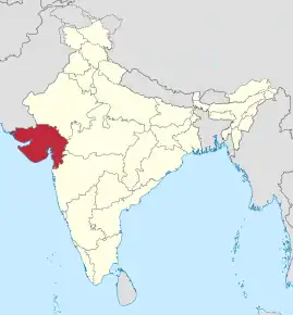 Poziția localității Gujarat