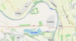 Harta satului și localitățile din jur