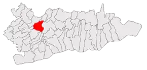 Amplasarea în cadrul județului