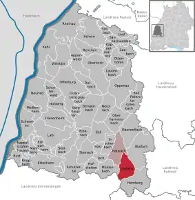 Poziția  Gutach pe harta districtului Ortenaukreis
