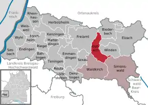 Poziția localității Gutach im Breisgau