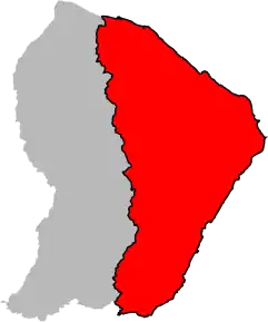 Arondismentul Cayenne în cadrul departamentului Guyana Franceză