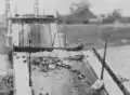 Podul Poniatowski după ce a fost aruncat în aer de Armata Rusă în 1915