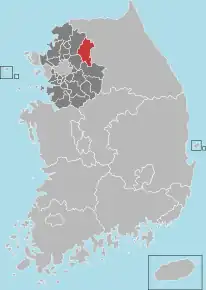 Poziția localității Gapyeong