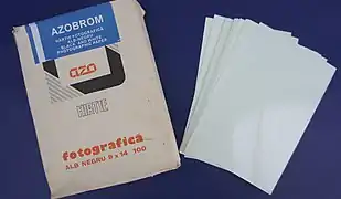 Top cu hârtie fotografică alb-negru Azo 9x14 cu 100 de bucăți