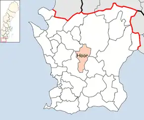 Localizarea comunei în cadrul comitatului