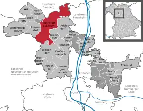 Poziția localității Höchstadt an der Aisch