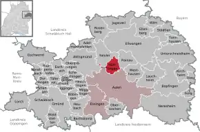 Poziția localității Hüttlingen