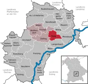 Poziția localității Haag an der Amper