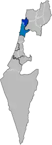 Poziția localității Subdistrictul Haifa