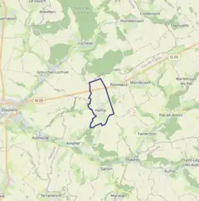 Poziția localității Halloy