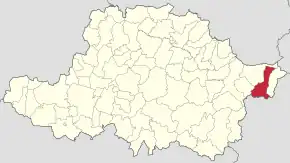 Amplasarea în cadrul județului