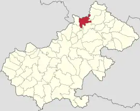 Localizare în cadrul județului