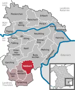 Poziția localității Halsbach