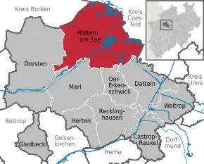 Poziția localității Haltern am See