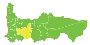 Poziția localității Subdistrictul Hama