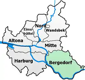 Poziția localității Hamburg-Bergedorf