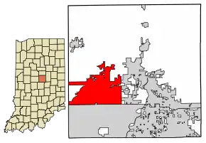 Poziția localității Westfield