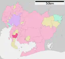 Poziția localității Handa